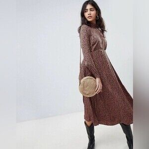 🌼 FINAL PRICE Free People Loveless Leopard Midi Dress